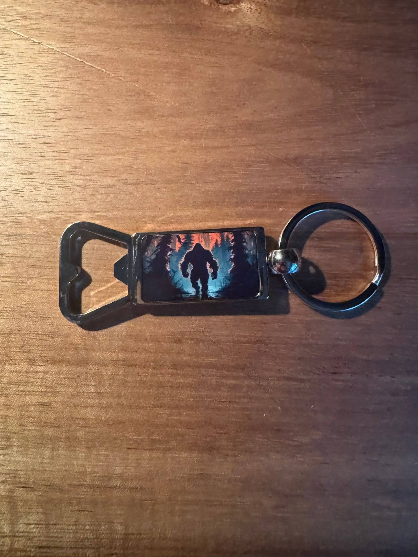 Squatchin' Country Bigfoot Zinc Alloy Bottle Opener Keychain