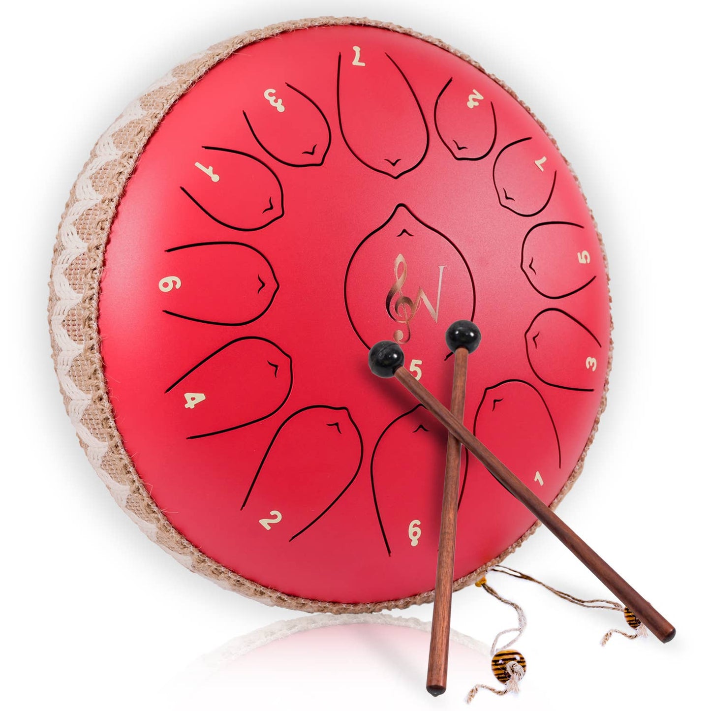 12-Inch Steel Tongue Drum - 13 Notes - Rain Drum - Navy Blue