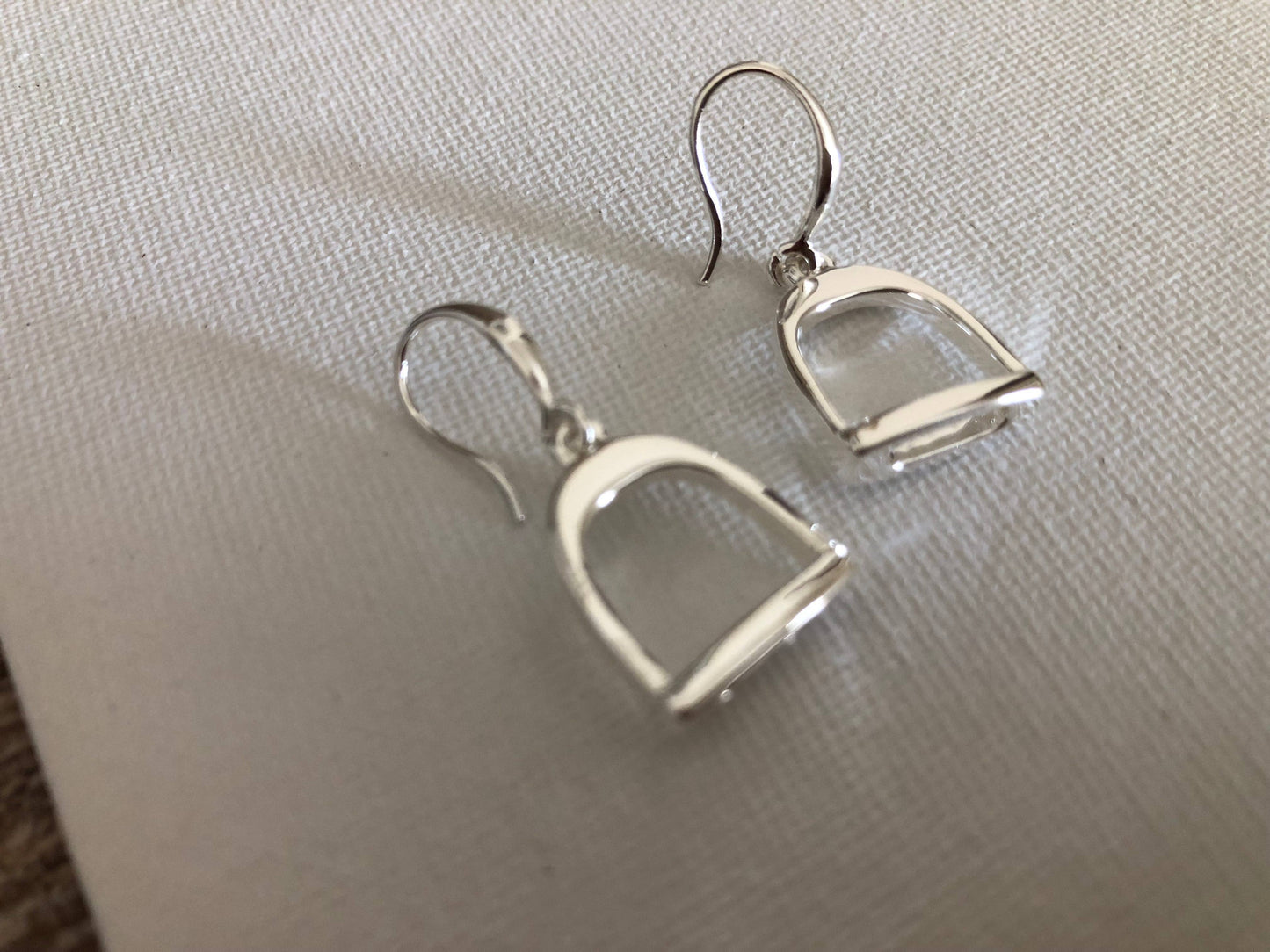 English Saddle Stirrup Earrings/Wire Jewelry