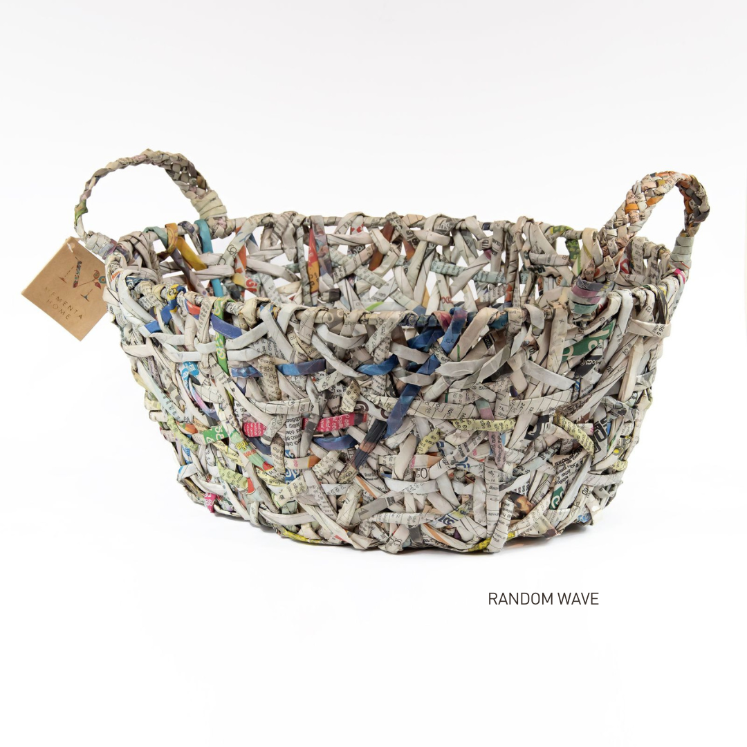 Gift Baskets Made from Recycled Newspapers