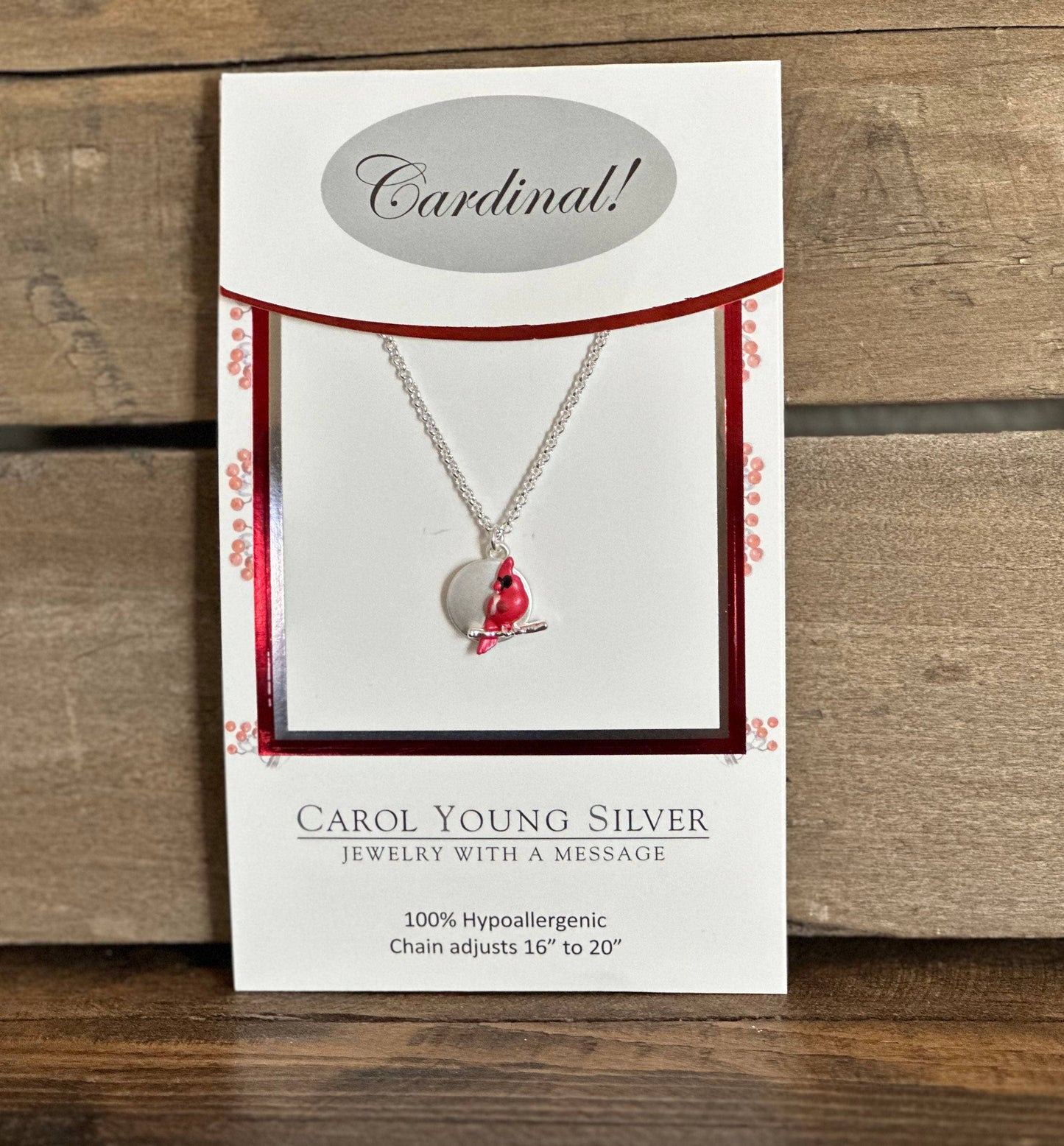 Cardinal Jewelry Petite on Branch/ Disk Necklace Jewelry