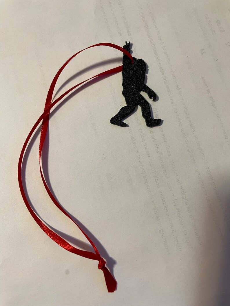 Hanging aluminum Bigfoot ornaments - 3 designs