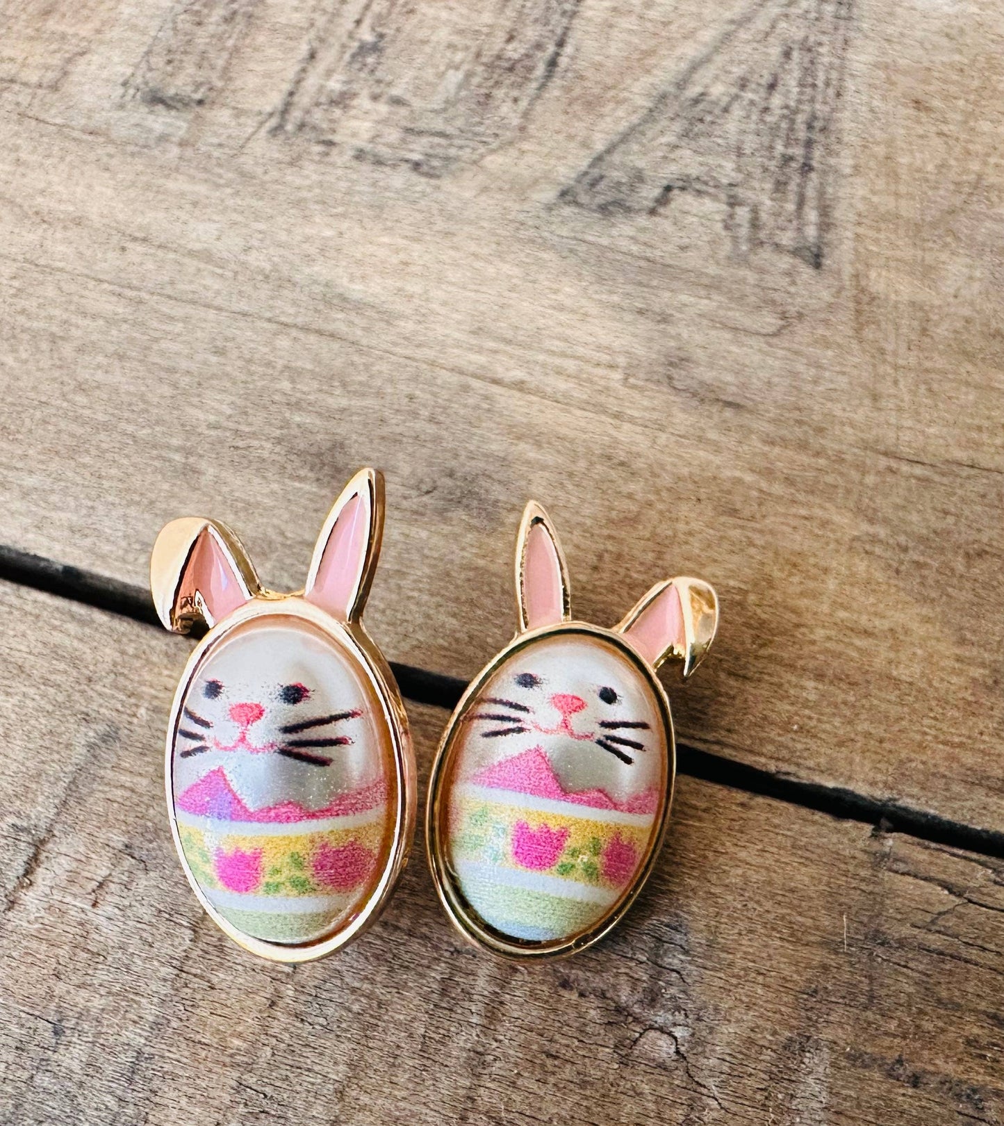 Easter Egg Bunny Earrings