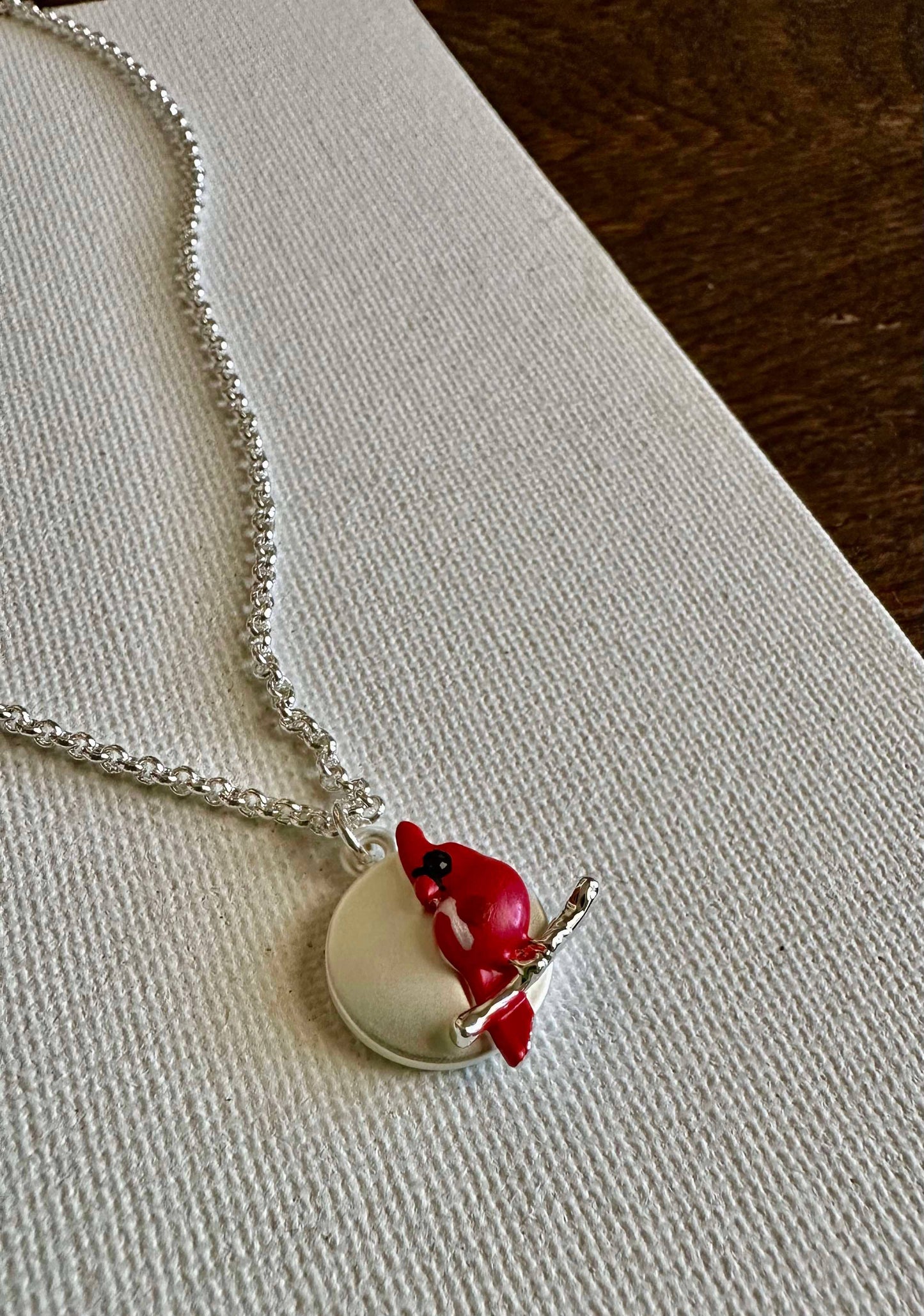 Cardinal Jewelry Petite on Branch/ Disk Necklace Jewelry