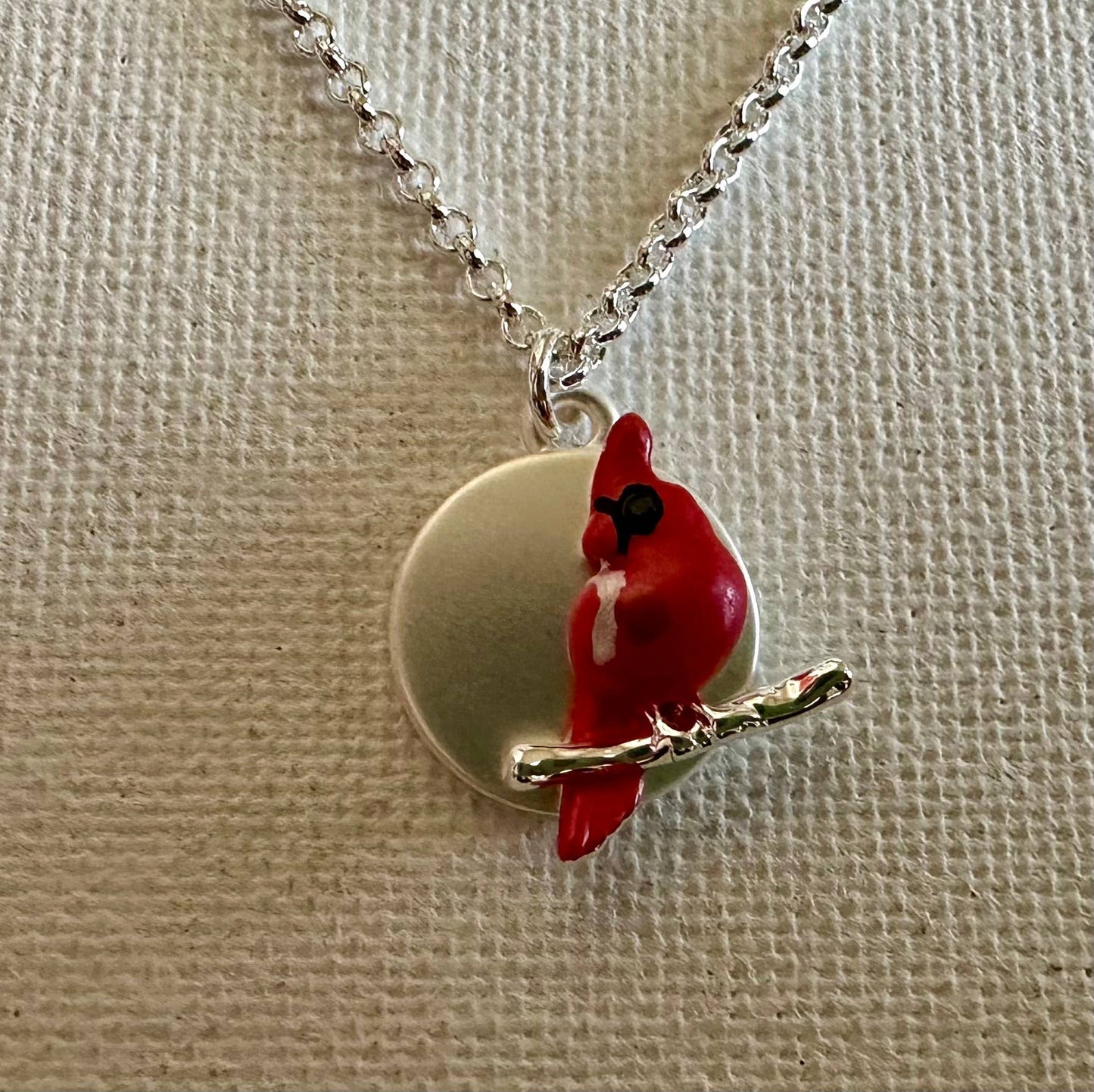 Cardinal Jewelry Petite on Branch/ Disk Necklace Jewelry