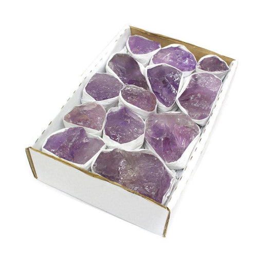 Crystal Brazilian Rough Amethyst Box for Reiki Healing
