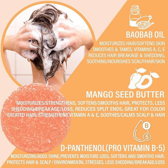 Sulfate-free Shampoo Bar | Mango Butter |  Curly Hair