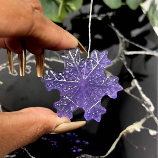 Fluorite Snowflake Ornament