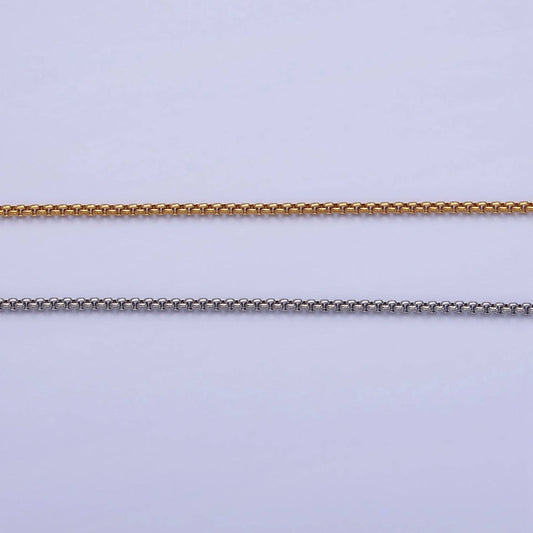 BLOWOUT Dainty Stainless Steel Box Chain 1.2mm Thin Necklace