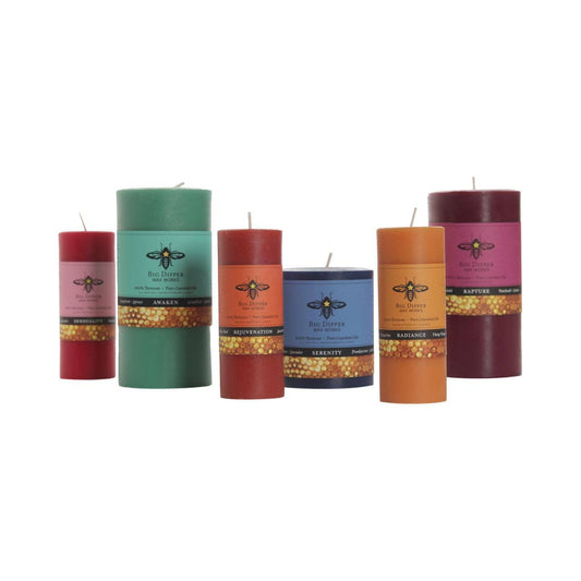 Beeswax Pillar Candles – Aromatherapy – 3 Sizes, 10 Scents