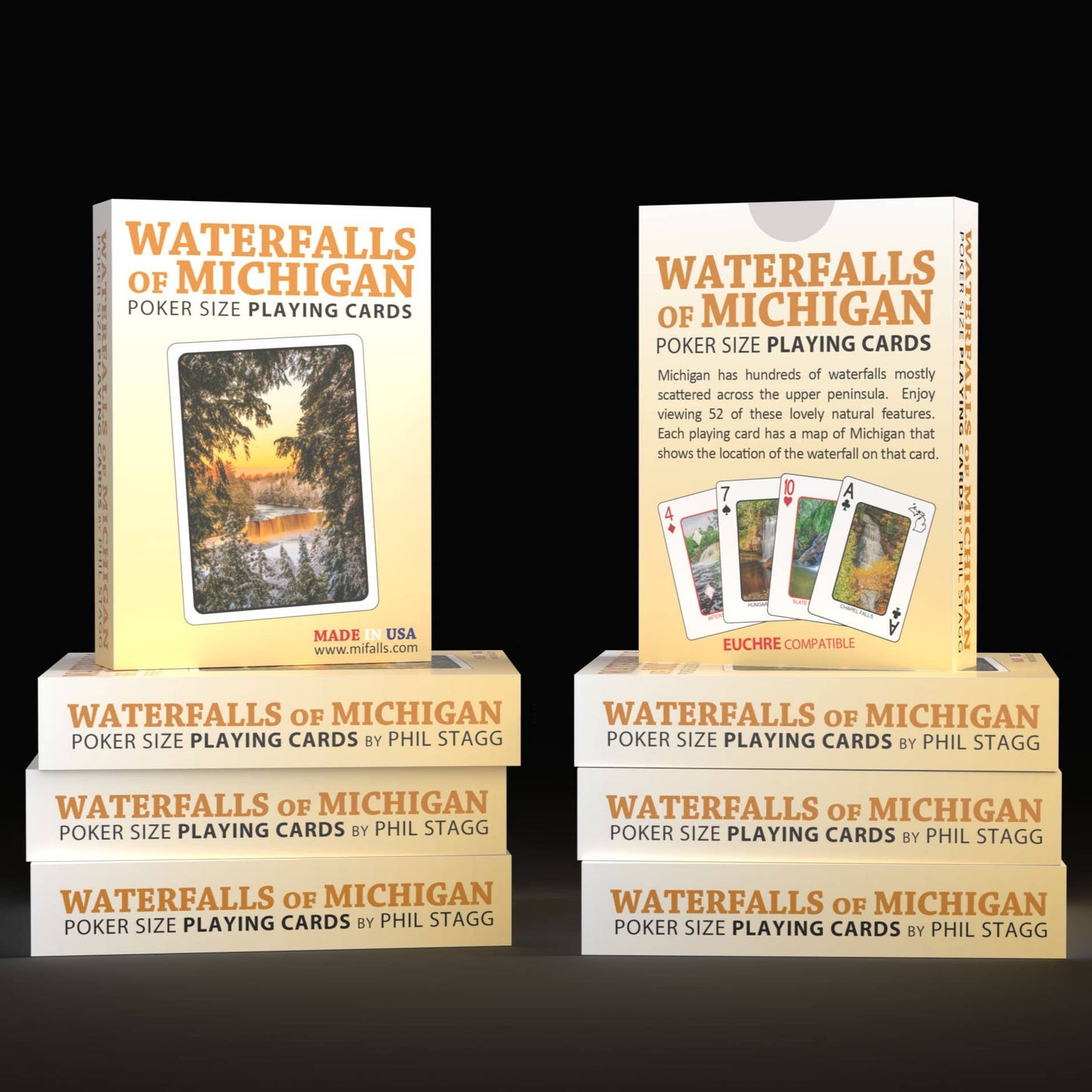 WATERFALLS OF MICHIGAN - Playing Cards - Euchre Friendly