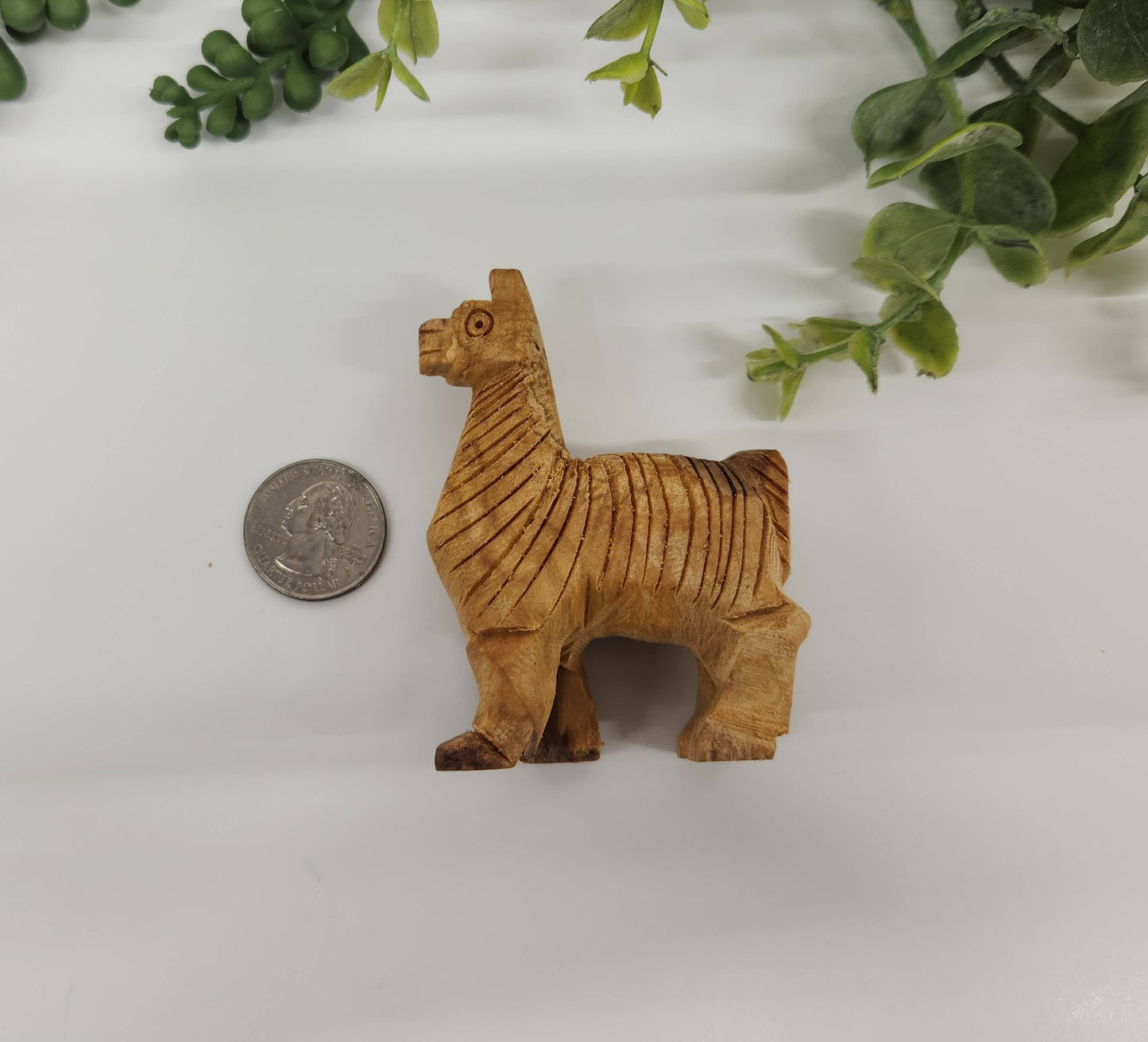Palo Santo Hand Carved Alpaca Figurine 3.25 x 2.1 x 1.1 inch