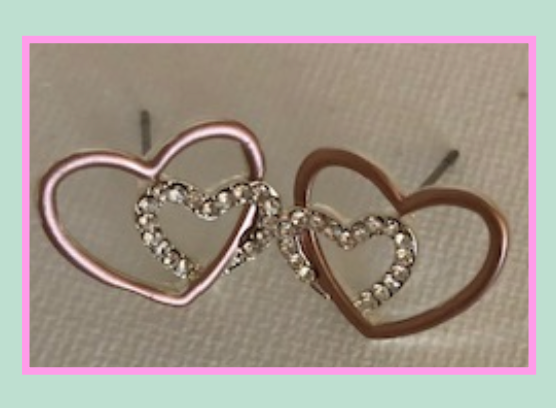 Double Heart Valentine Earrings